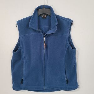 Vintage LL Bean Outdoors Womens Fleece Vest Blue F